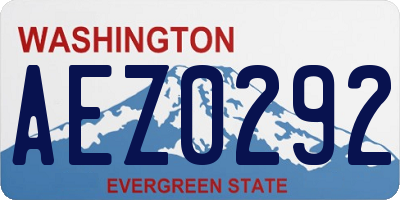 WA license plate AEZ0292