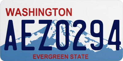 WA license plate AEZ0294