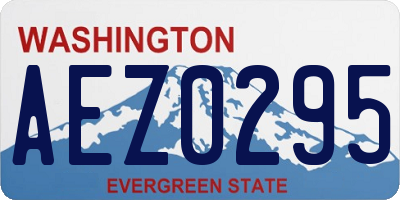 WA license plate AEZ0295