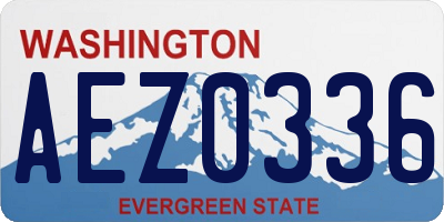 WA license plate AEZ0336