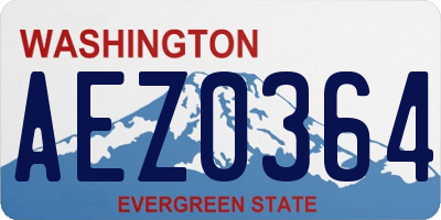 WA license plate AEZ0364