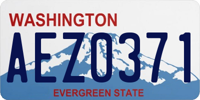 WA license plate AEZ0371
