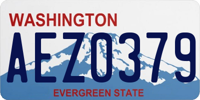 WA license plate AEZ0379