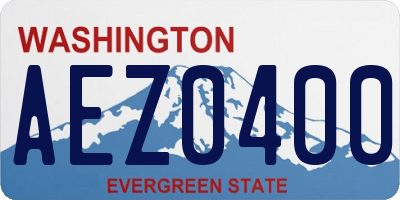 WA license plate AEZ0400