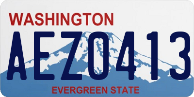 WA license plate AEZ0413