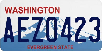WA license plate AEZ0423