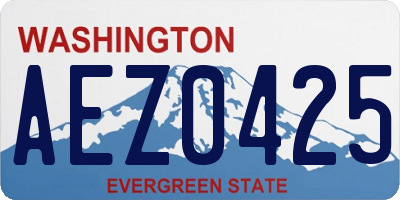 WA license plate AEZ0425