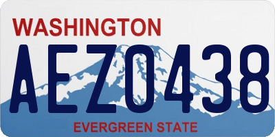 WA license plate AEZ0438