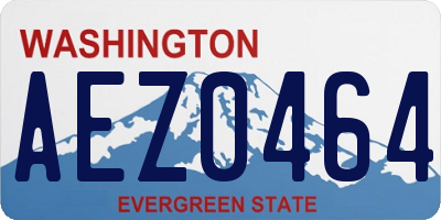 WA license plate AEZ0464