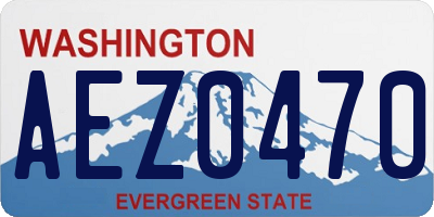 WA license plate AEZ0470