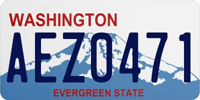 WA license plate AEZ0471