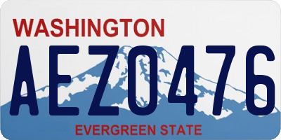 WA license plate AEZ0476