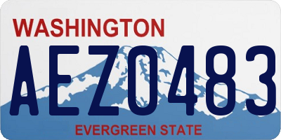 WA license plate AEZ0483