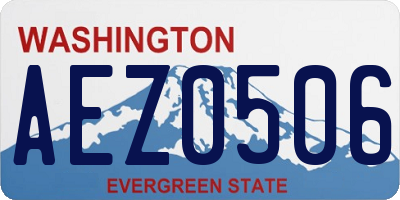 WA license plate AEZ0506