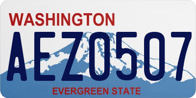 WA license plate AEZ0507