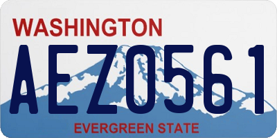 WA license plate AEZ0561