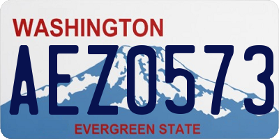 WA license plate AEZ0573