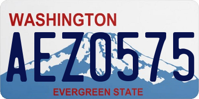 WA license plate AEZ0575