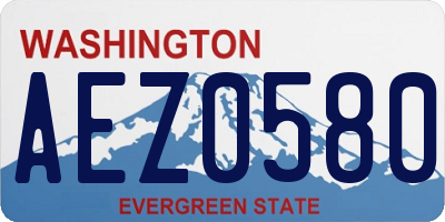 WA license plate AEZ0580
