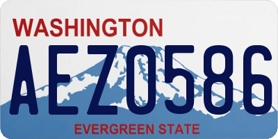 WA license plate AEZ0586