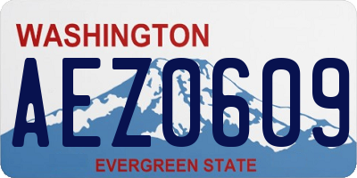 WA license plate AEZ0609