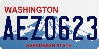 WA license plate AEZ0623