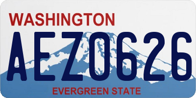 WA license plate AEZ0626