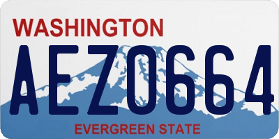 WA license plate AEZ0664