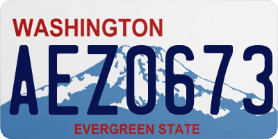 WA license plate AEZ0673