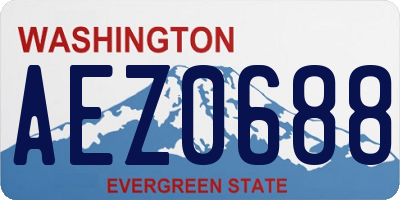 WA license plate AEZ0688