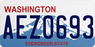 WA license plate AEZ0693