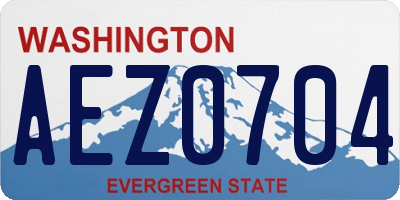 WA license plate AEZ0704