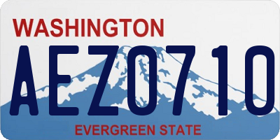 WA license plate AEZ0710