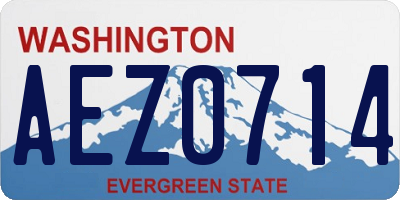 WA license plate AEZ0714
