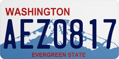 WA license plate AEZ0817