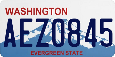 WA license plate AEZ0845