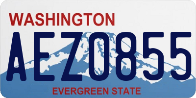 WA license plate AEZ0855