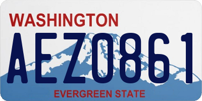 WA license plate AEZ0861