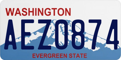 WA license plate AEZ0874