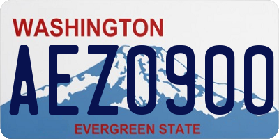 WA license plate AEZ0900