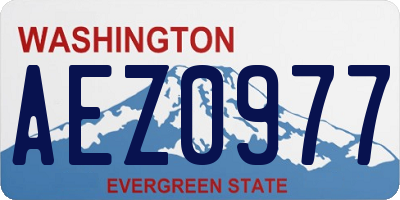 WA license plate AEZ0977