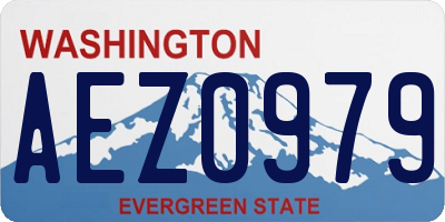 WA license plate AEZ0979