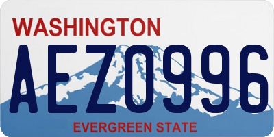 WA license plate AEZ0996