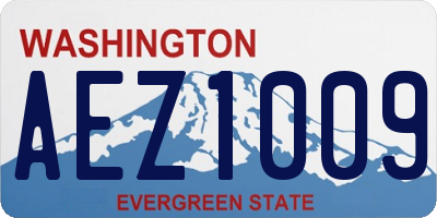 WA license plate AEZ1009