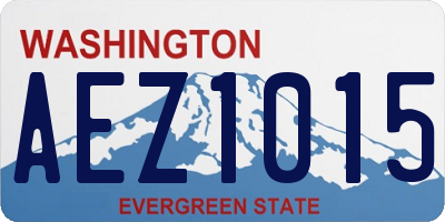 WA license plate AEZ1015