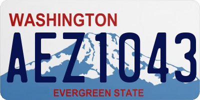 WA license plate AEZ1043