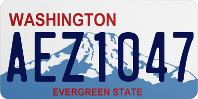 WA license plate AEZ1047