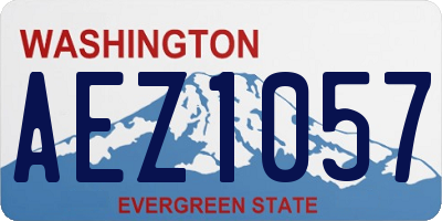 WA license plate AEZ1057