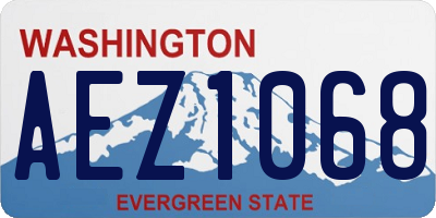 WA license plate AEZ1068