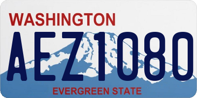 WA license plate AEZ1080